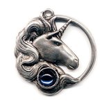 Pandantiv Unicorn, talisman pentru fericire, frumusete, puritate, dragoste si putere, 2.7 cm